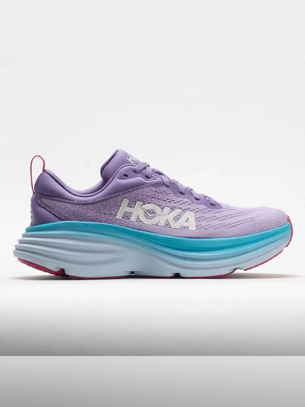 Hoka Purple and Blue Bondi 8
